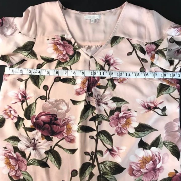 SKIES ARE BLUE PINK V- NECK V SIZE S - Picture 6 of 8